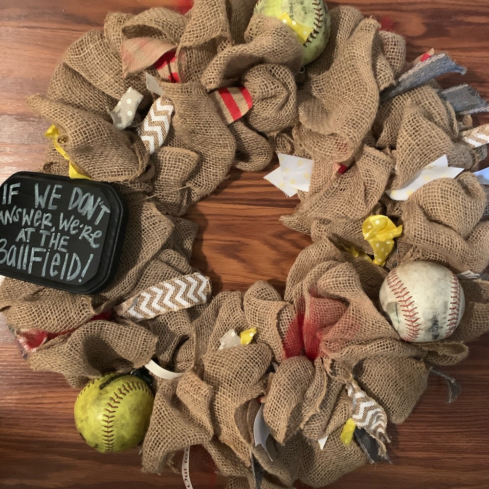 Ball field wreath